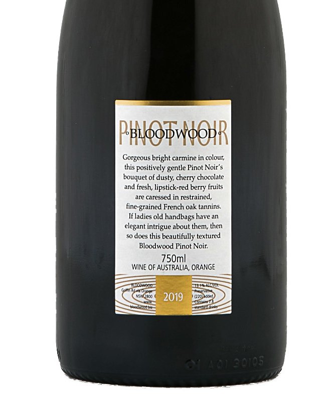 2019 Pinot Noir (12 bottle case) NEW RELEASE — Bloodwood Wines